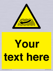 Custom Warning strong river flows